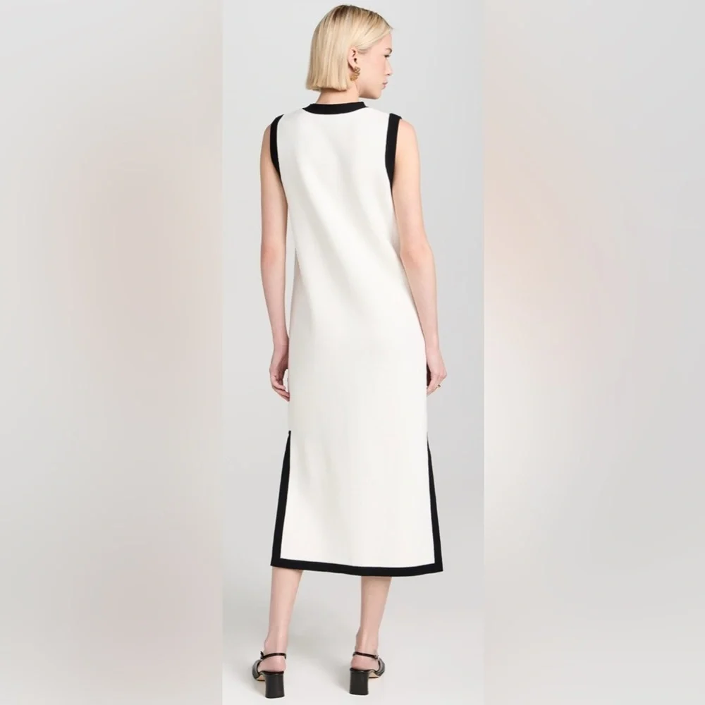 NWOT English Factory Knit Midi Dress With Ribbon Tie - Picture 2 of 9